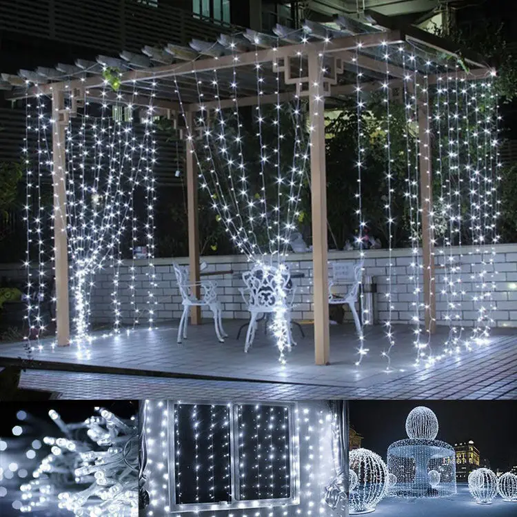 Cortina De Luces LED Con Bola De Navidad De 3m Con 10 Bolas De Deseos, Decoraciones Navideñas