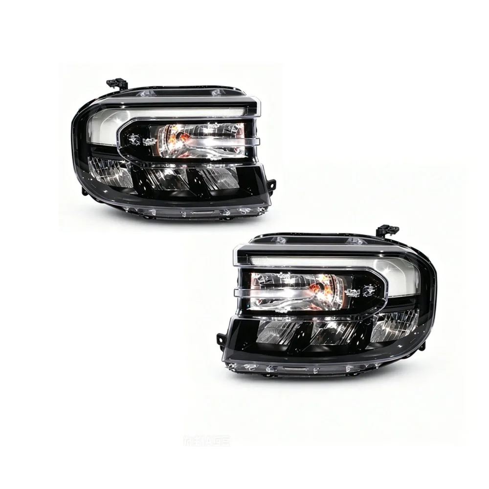 KEBEL LED Headlight Assembly for Ford Maverick 2022-2024 Full Black Housing with LED DRL Sequential Turn Signal Pair