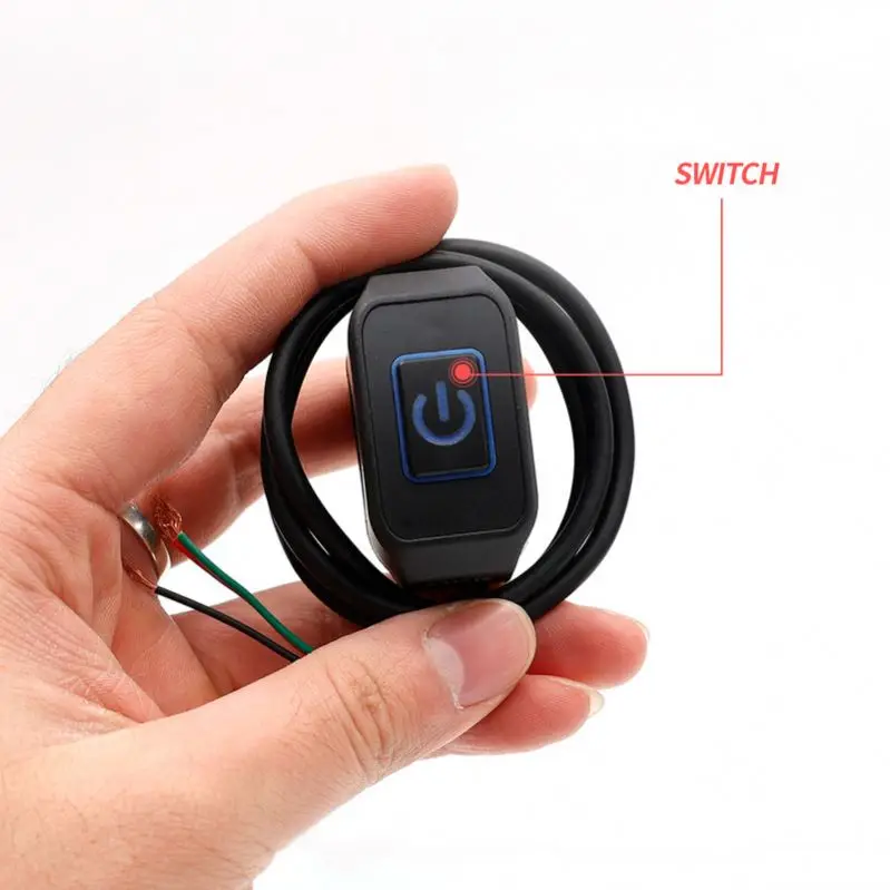 Мотоциклетный переключатель, модифицированный Руль управления фары, красная, синяя, белая, желтая, Зеленая кнопка со светодиодной подсветкой