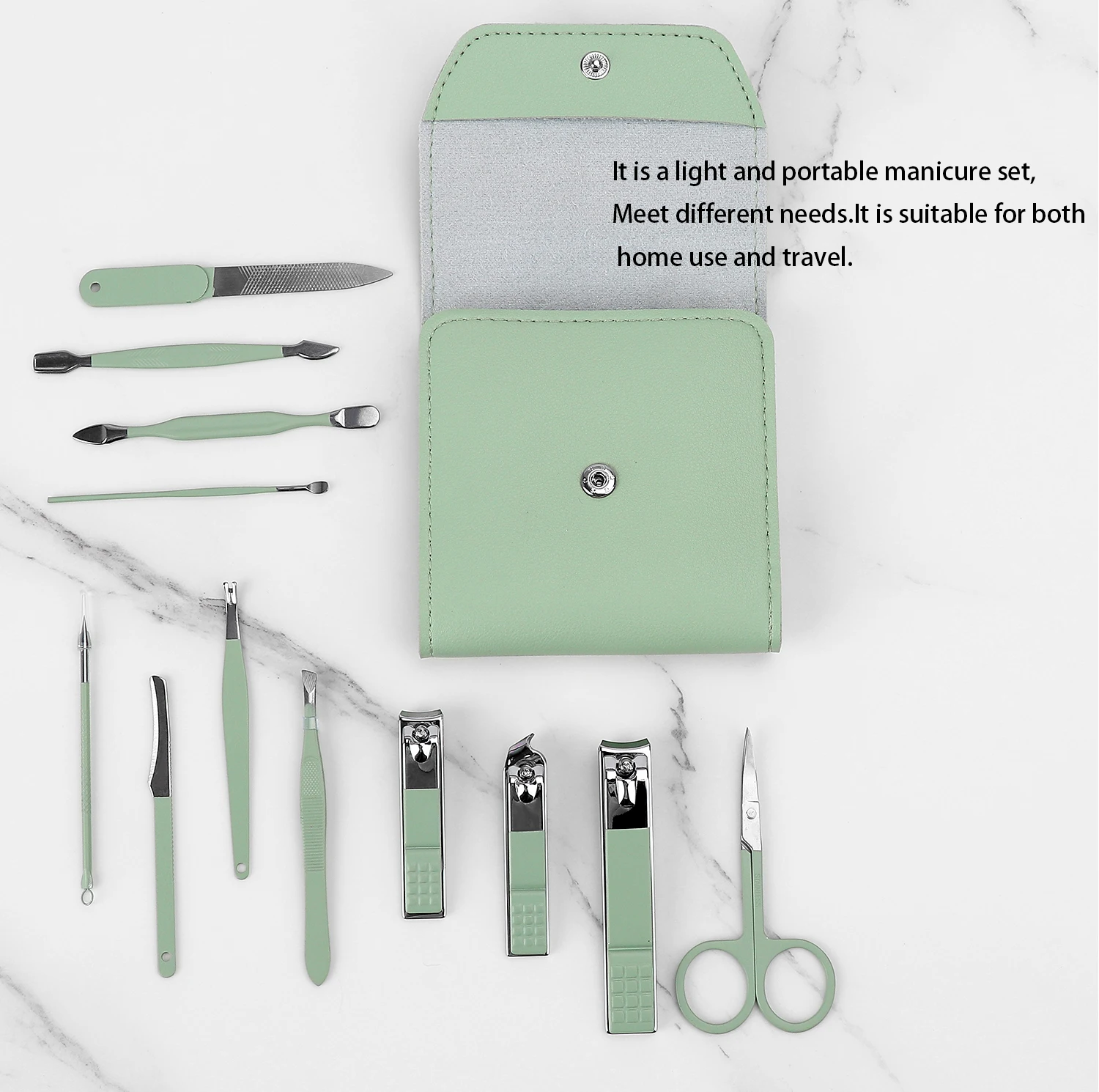 Custom Stainless Steel Nail Grooming Kit Nail Care Kit Manicure Set