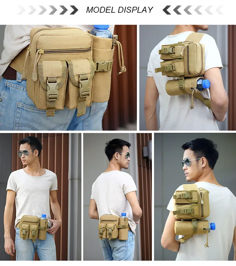 2022 Alibaba Factory Hot Sale Men Fanny Packs Bumbag Hip Belt Pouch Bag Tactical Waist Pack Bag for Hiking Climbing Outdoor