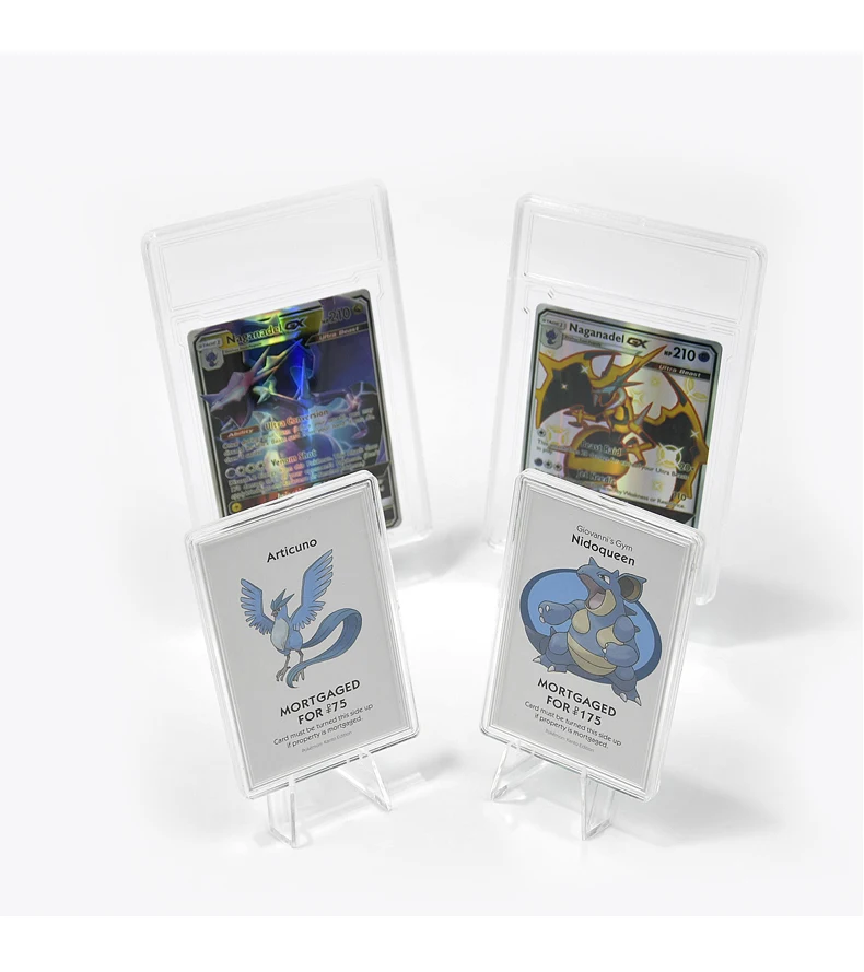 Sturdy Texture Acrylic Card Case Graded Clear Plastic Holds Standard