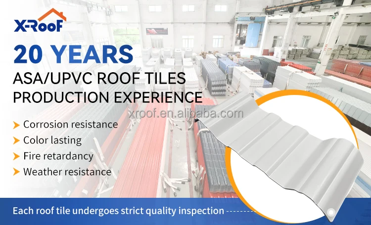 Trapezoidal UPVC Roofing Sheet Soundproof Tejas Upvc Building Material with Heat Resistant Feature PVC Techos Tejas Para