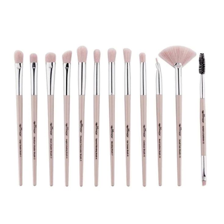 LinkMe Sets-12 PCs Anmor Makeup Brushes  Set like beakey brushes angled foundation  use professional