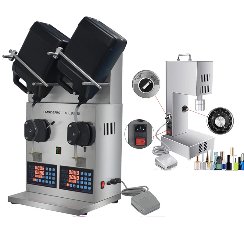 TEBAK Fully Automatic Digital Control Glue UV Gel Filling Machine Nail Polish Filling Machine Gel Bottle Filling Machine