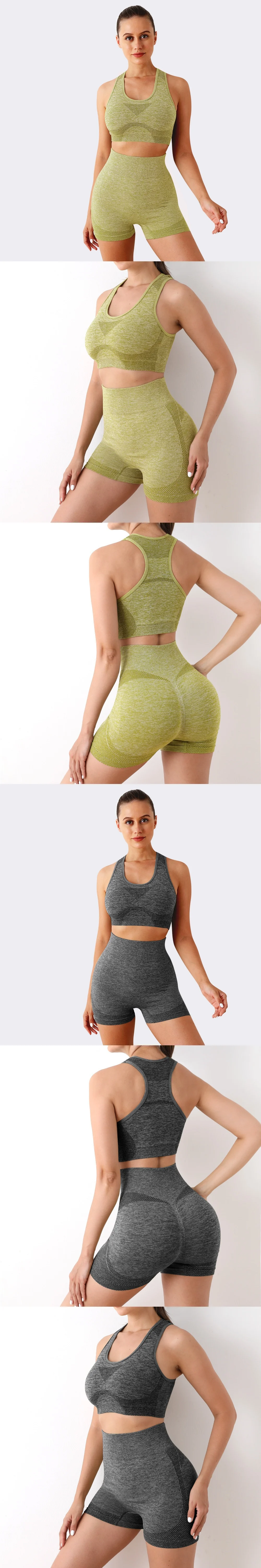 Women's Seamless Sports Yoga Shorts Jogging Fitness High Waist Push Up Gym Shorts Lightweight Running Yoga Leg Shorts factory