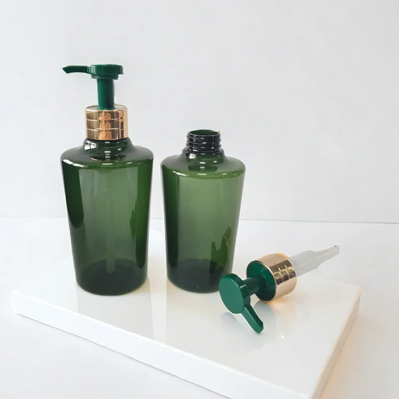 Custom Luxury 400ml 500ml PET Plastic Pump Bottle Shampoo Bottle Shower Gel Bottle