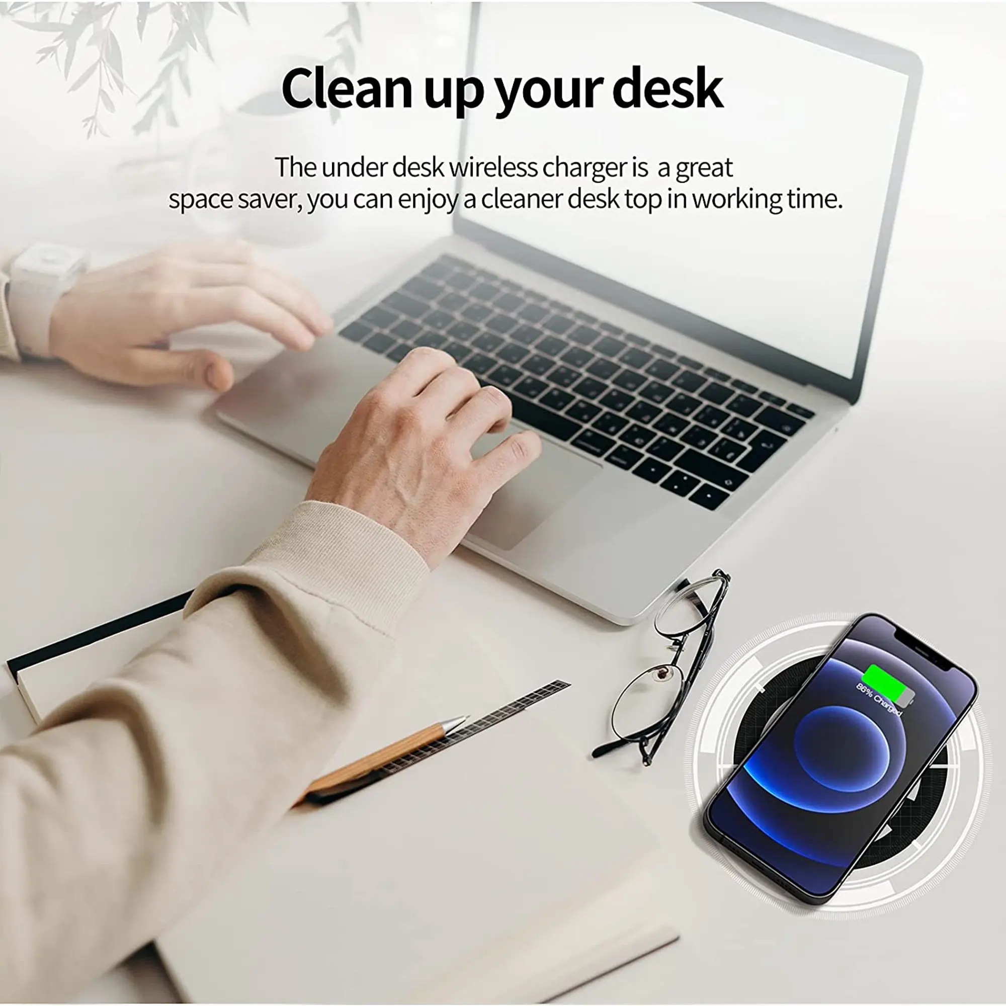 Wireless Charging under Your Desk - Efficient & Convenient