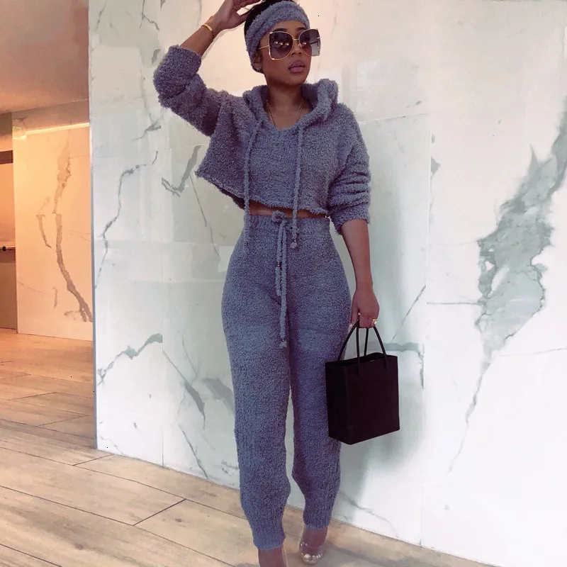Sweater Two Piece Set Hoodie Crop Top And Long Pants Casual 2 Piece Set  Women Aumntun Winter Outfits R1437 - Buy Sweater,Women's Sweaters,Sweater  Women Product on Alibaba.com