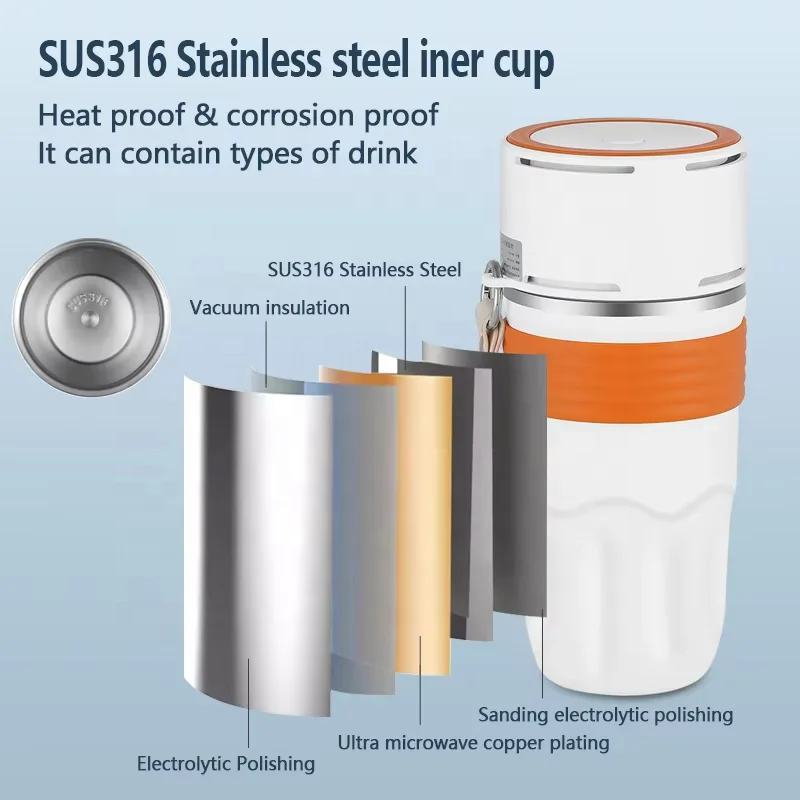 Quick Cooling Cup Heating and Keeping Warm Portable Outdoor USB Vehicle-mounted Cooling Cup Constant Temperature Cup 6