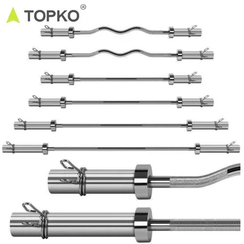 TOPKO 1.2m 400lbs gym weightlifting bar competition barbell curl bar