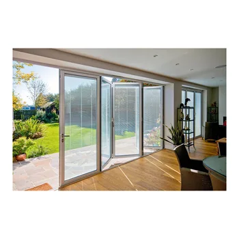 Heavy-Duty Aluminium Folding Door Accordion Bi-folding Patio Door Waterproof