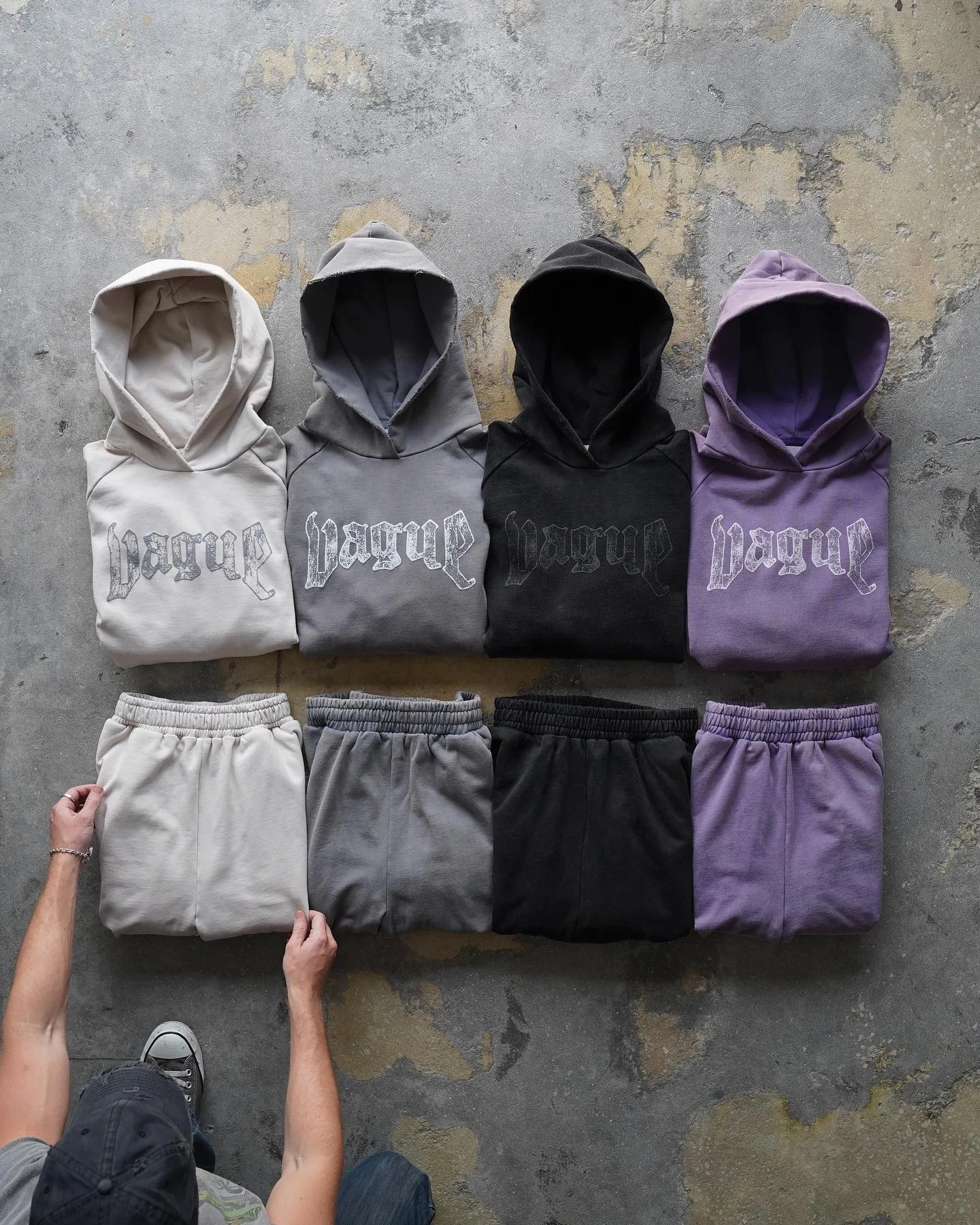 Salati Custom Manufacturer Jogger Flared Sweatpants and Hoodie Sets Baggy Oversized Puff Print Acid Wash Sweatsuit Tracksuit Men gallery 2