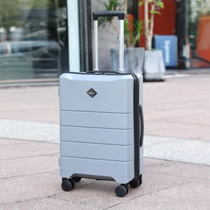 PP 26 Inch Luxury Hardshell Rolling Hand Luggage with Aluminium Trolley System TSA Lock-High Quality Fashionable Zipper Suitcase