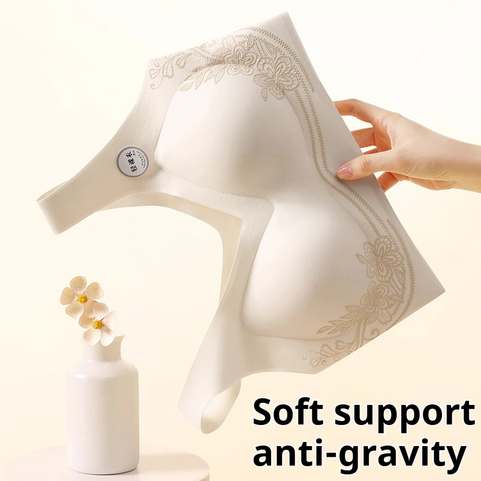 Three-dimensional Drop Cup Push up Bra U-shaped Back Smooth No Trace Women s Bra Traceless Beautiful Breast Bra