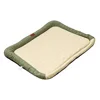 Coussin de canapé en cuir résistant beige vert