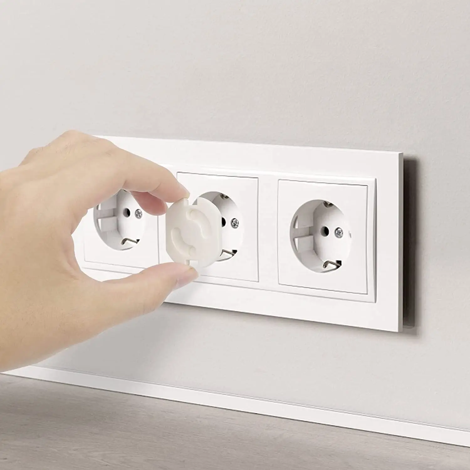 Child Lock for Socket with Twist Mechanism-Jinjiu E03 EN71-3 Certified Socket Safety for Baby Toddler