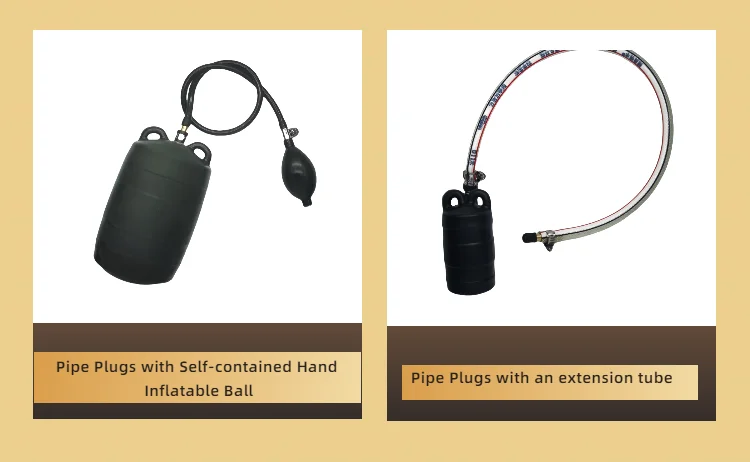 Inflatable Natural Rubber Pipeline Stopper Sewer Pipe Test Sealing Plug ...