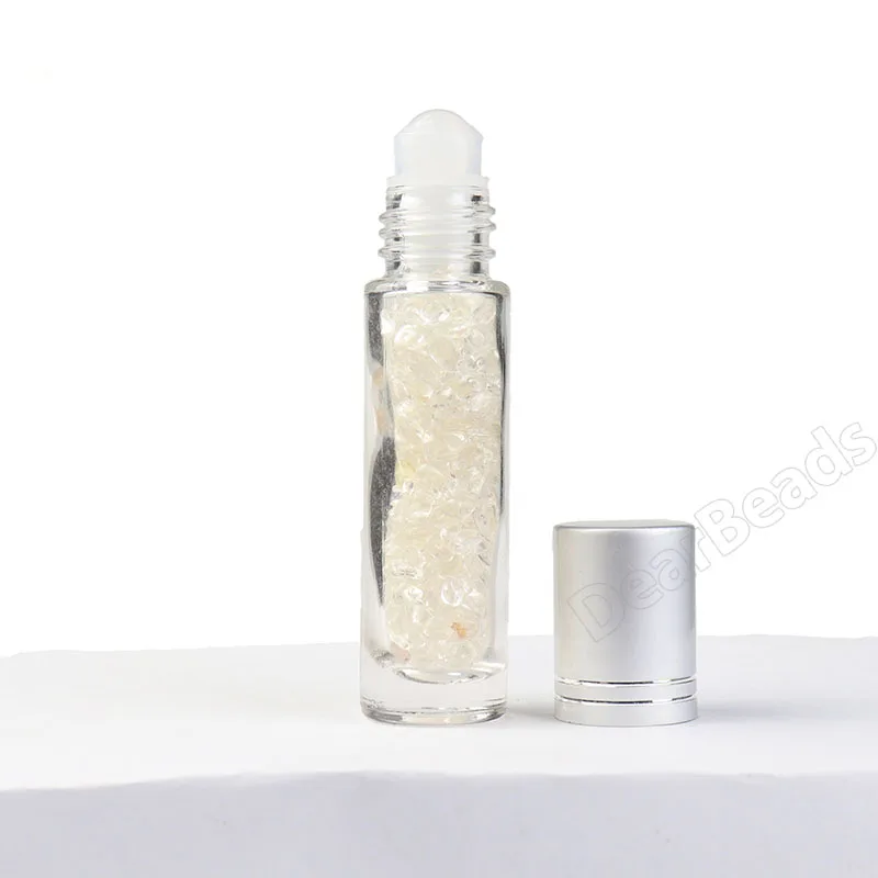 10 Stück 10 Ml Rollerball-Flaschen Mit Kristallchips – Gradient Glas, ätherisches Öl Fläschchen Mit EVA-Tasche