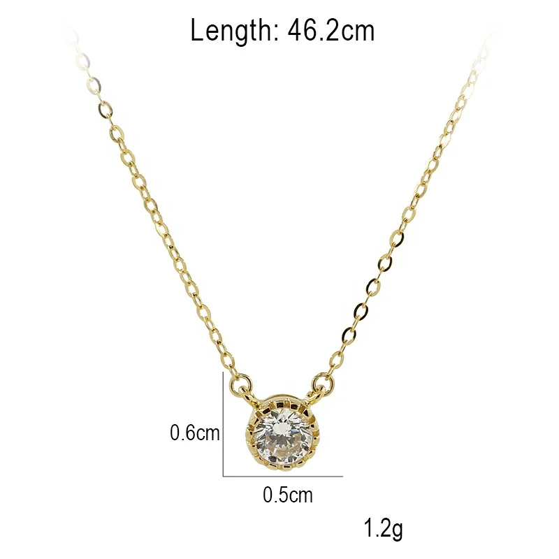 Fashion Fine Gold Jewelry China 18k Bulk Wholesale Gold Necklace Stud
