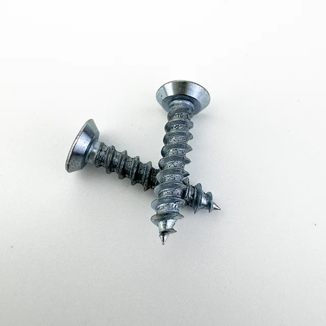 Global Sales 10mm 25mm Stainless Steel Zinc Flat Cross Head Wood Screws For Carpentry And Woodwork factory