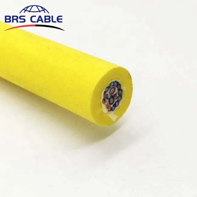 Twisted Pair Underwater Neutral Buoyancy Umbilical Power Fiber Hybrid Cable ROV Tether Cable