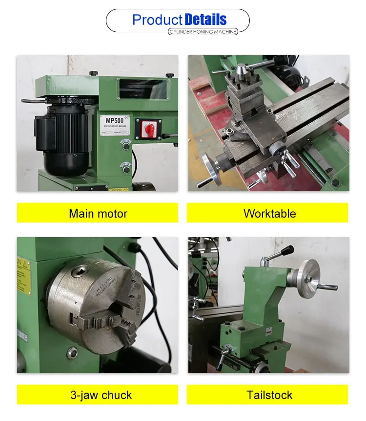 Lathe and Milling Drilling Combine Machine MP500 for Sale - Precision ...