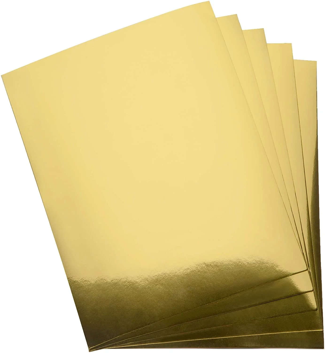 gold foil mirror card stock reflective