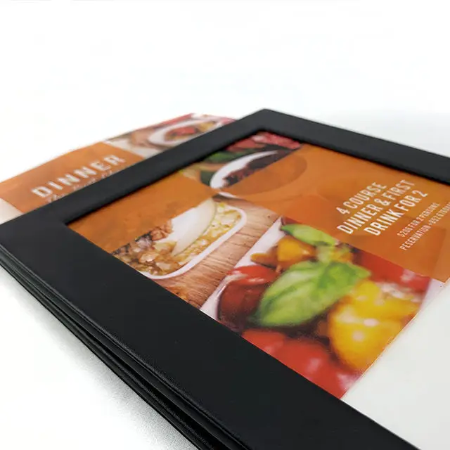 A6 Menu Rectangular Customized Restaurant Menu A5 A6 Illuminated Catering Menu Indoor Led ...