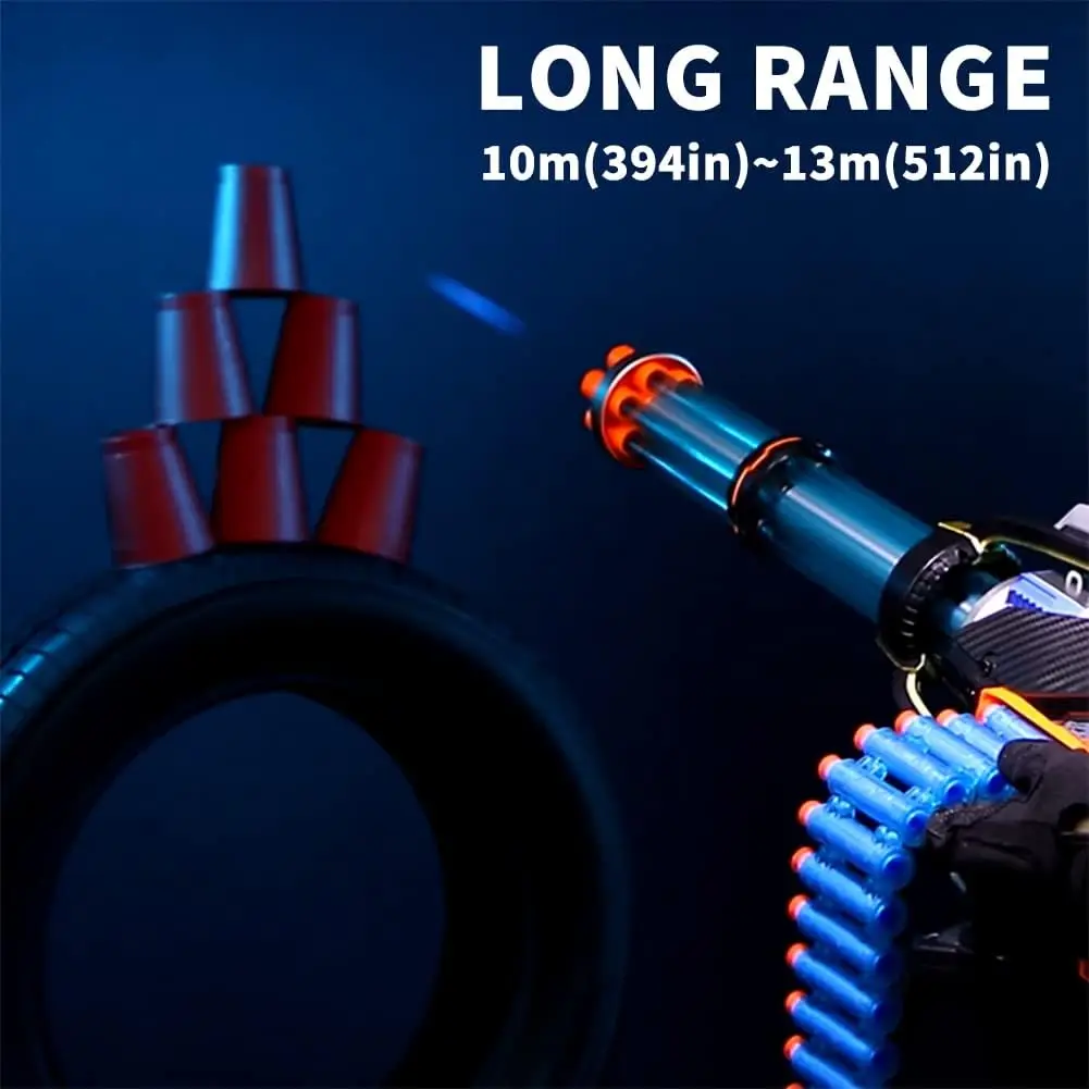 Gatling Soft Bullet Toy Gun for Kids Gatling Shooting Model Kit for Adults Blasting Toy Foam Blasters Soft Foam Bullets