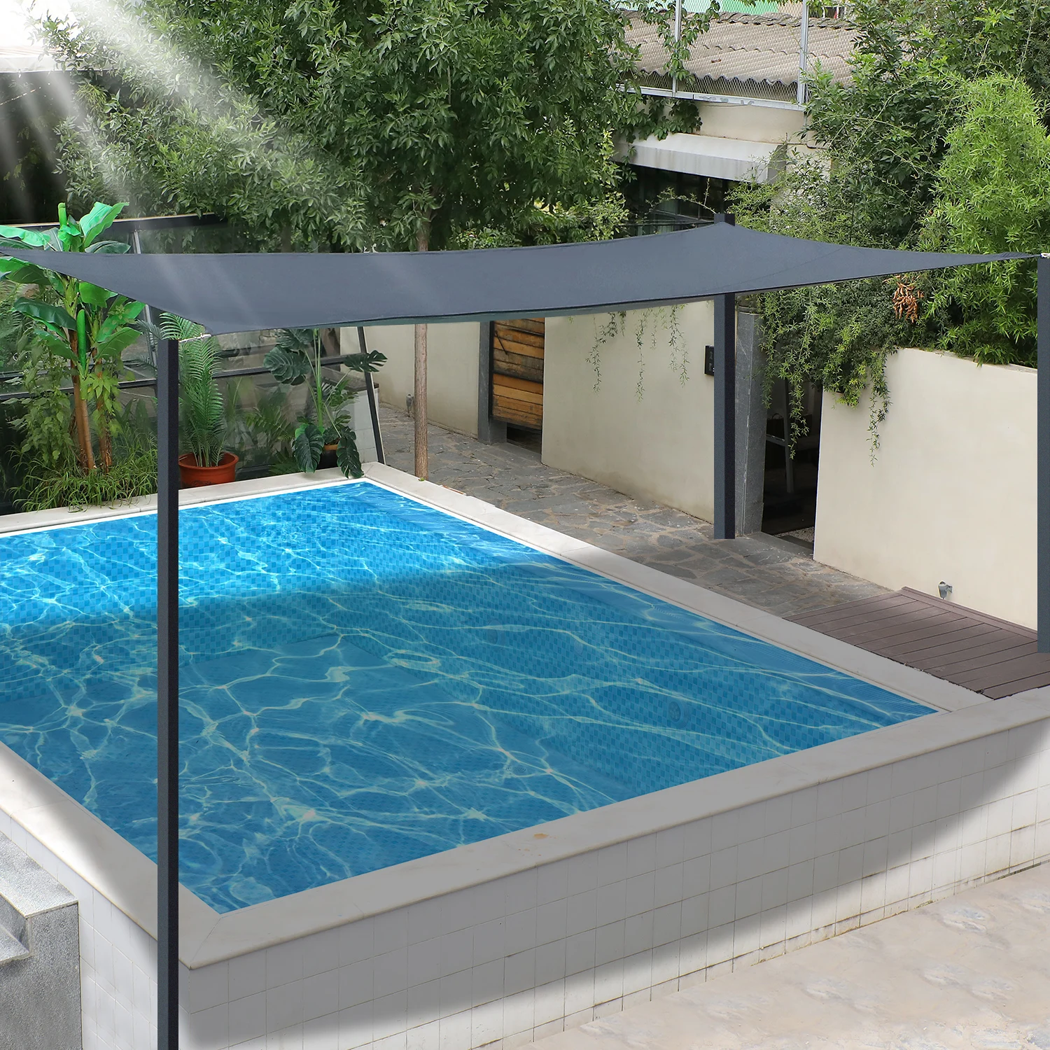 Wholesale Non Waterproof HDPE Shade Fabric Sail and Waterproof Sun Shadow Canvas Used for Car Parking Garden Cloth Sails