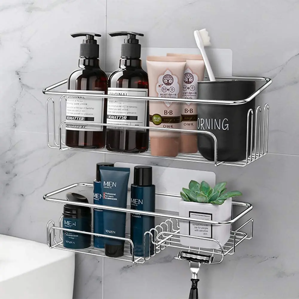 2-pack shower caddy basket shelf sus304