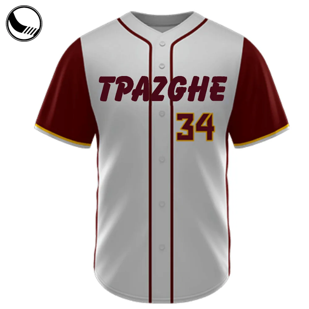 Cheap Custom Full Button Plain Blank Striped Softball Uniform Shirts