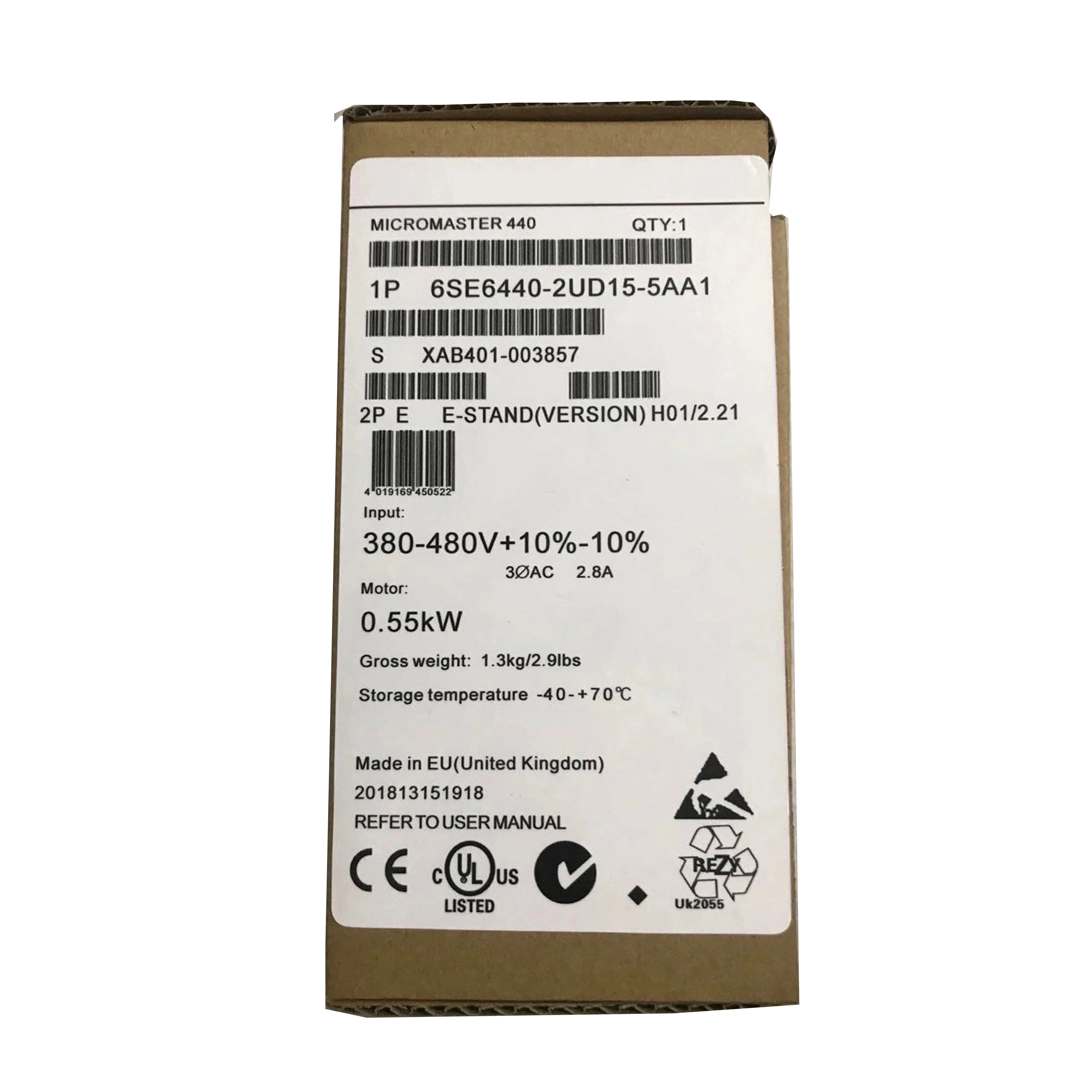 new original 6se6440 2ud15 5aa1 siemens micromaster 440 series rated 055kw 380480v three phase input with precise speed control overload protection and high dynamic performance suitable for fans pumps-1