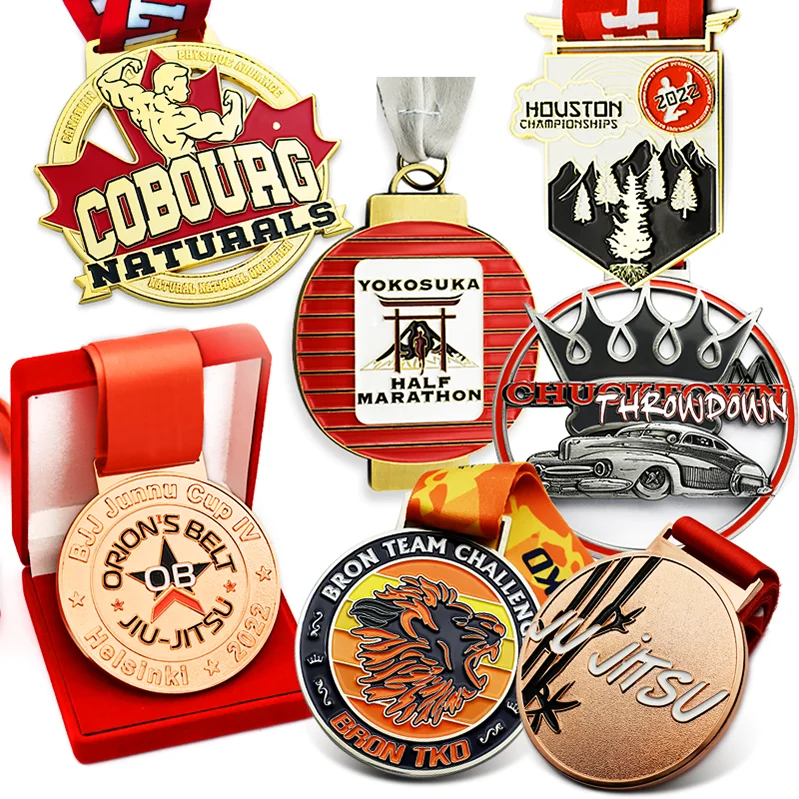 RENHUI Muscat Metal Crafts Custom Medals and Trophies Medals Awards Oman Old Guatemala Trophie Maker