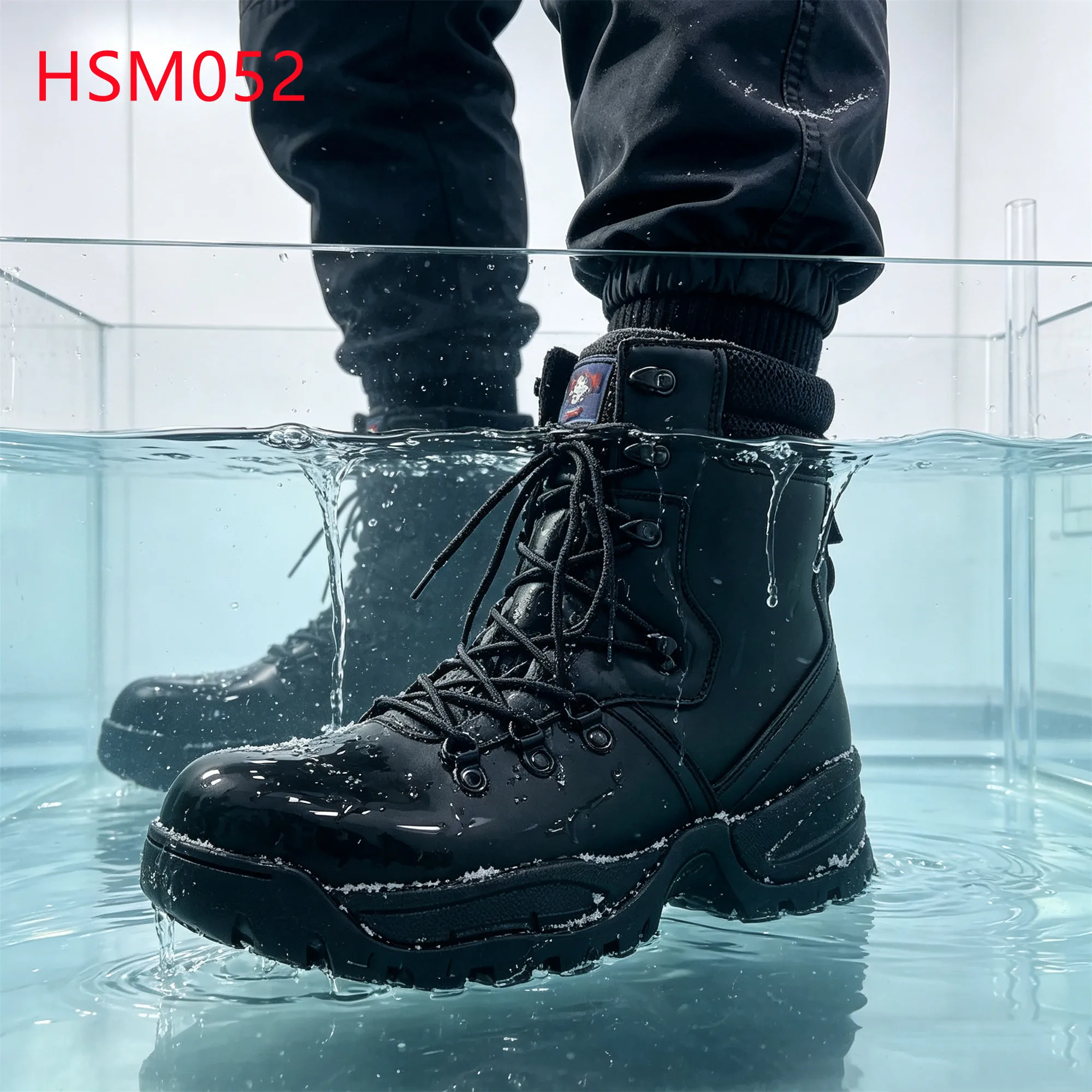 LXG,Georgia Popular Hua Singh Combat Boots with Waterproof Sock extra Anti-impact EVA+rubber Sole 7'' Security Duty Boots HSM052