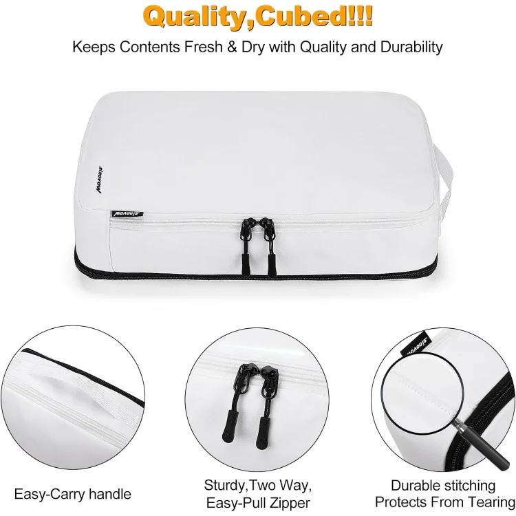 8 Piece Compression Packing Cubes For Travel With Double Capacity ...