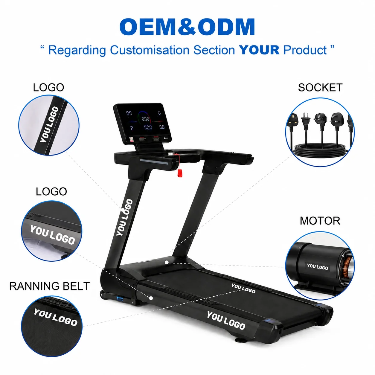 Running Machine Gmy Exercise Gym Fitness Equipment Wholesale Home Use Walking Pad Treadmill for Elderly