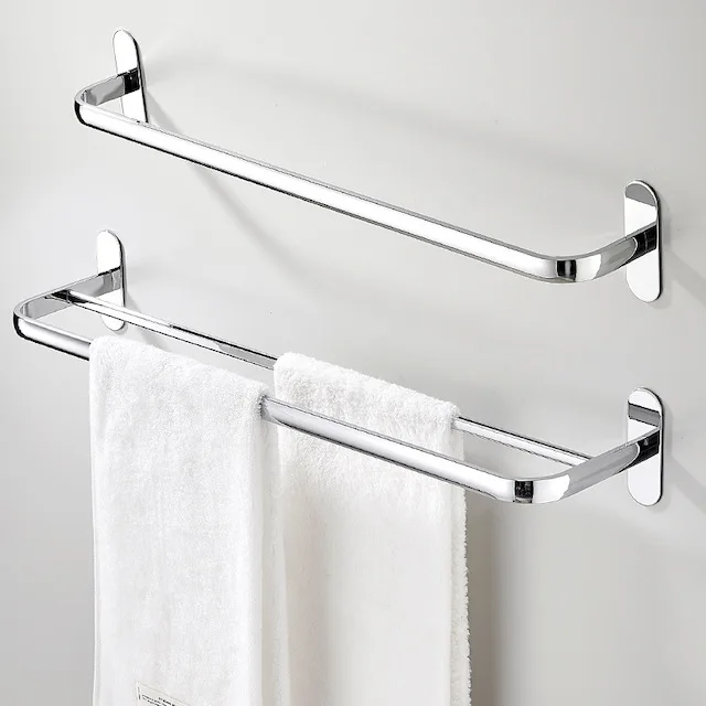 Good Price High Quality No Drill Towel Rack Stainless Steel Silver