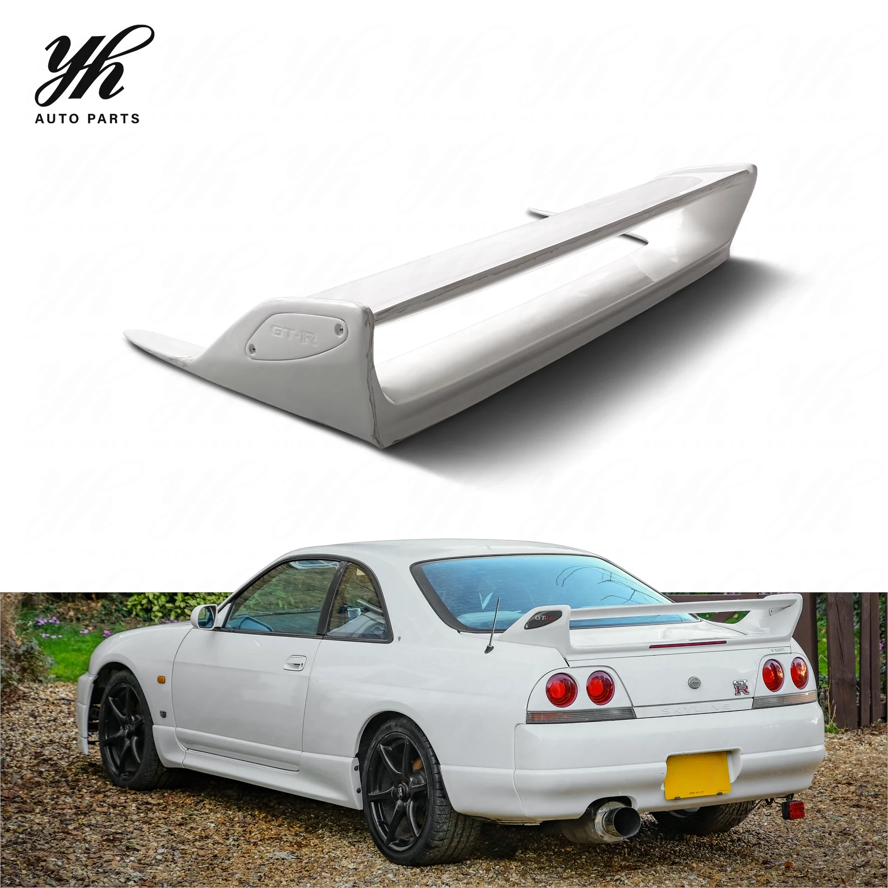 新品未使用　FRP bcnr33 リアスポイラー　ウイング　スカイライン　R33 スカイライン R33 GTR OEM FRPファイバー製 リアウイングスポイラー