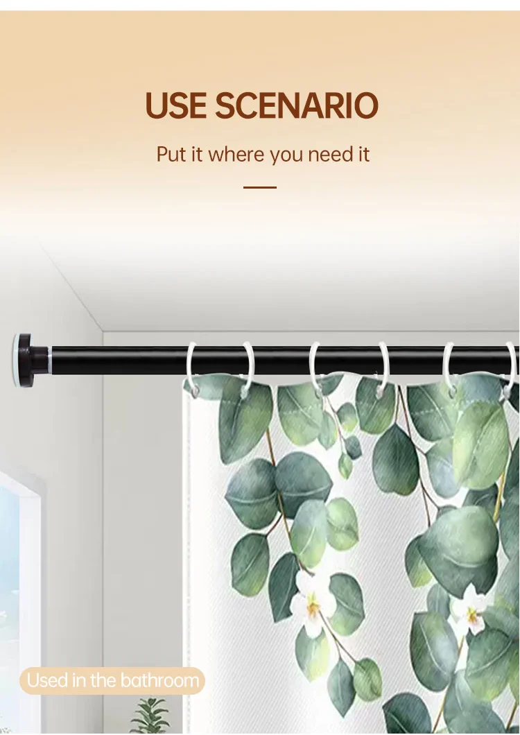 Cheap Metal Tension Shower Curtain Rod Modern Telescopic Curtain Rod