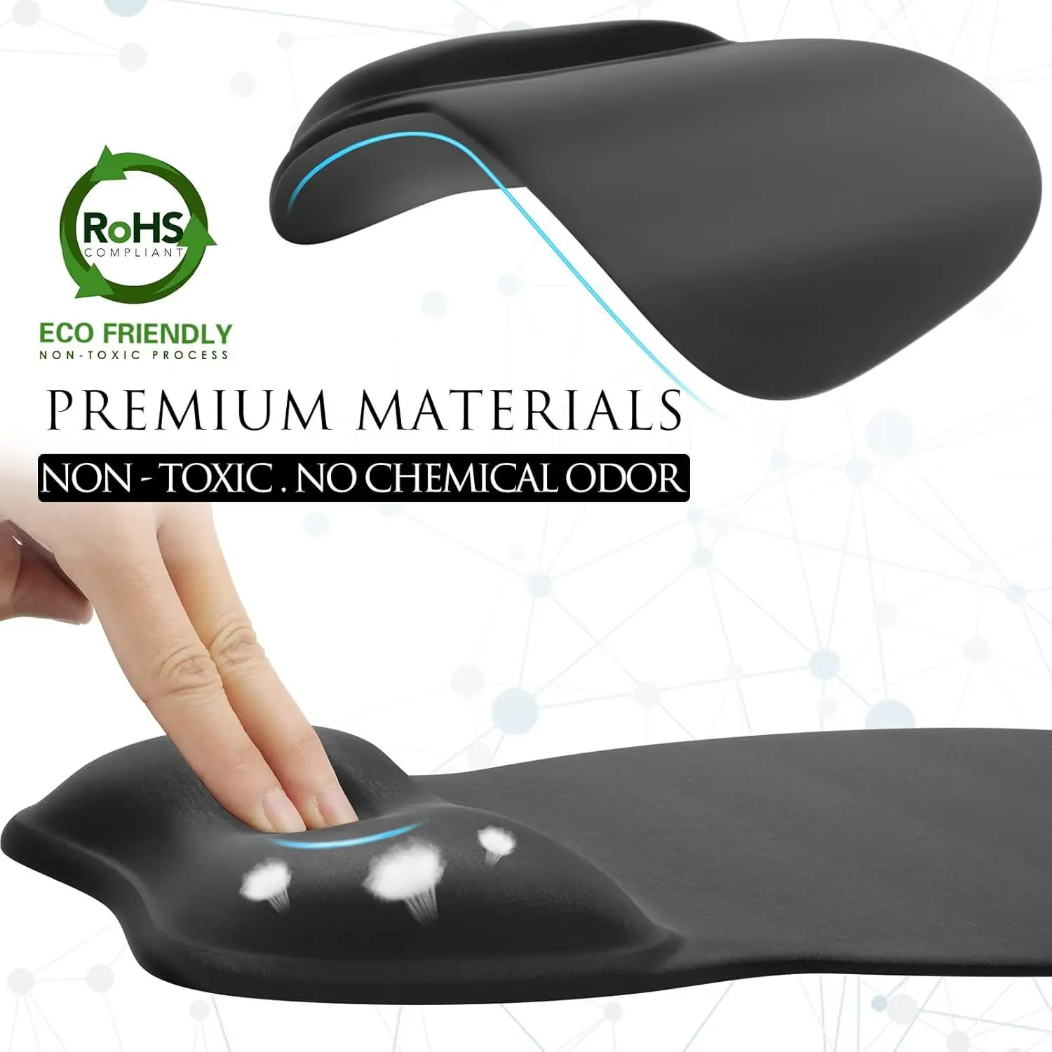 PU Base Lycra Cloth Silicone Wrist Rest Mouse Pad Cute Mini Round HT-24 Household Office Gift Wholesale Keyboard preview 5