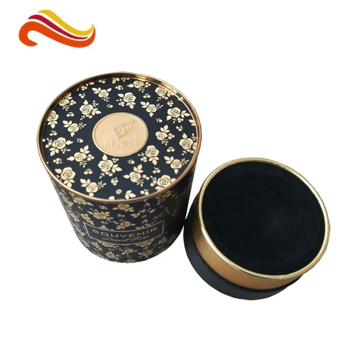 Круглая цилиндрическая Подарочная коробка, картонная упаковка для ароматов, картонный контейнер для упаковки парфюмерных бутылок