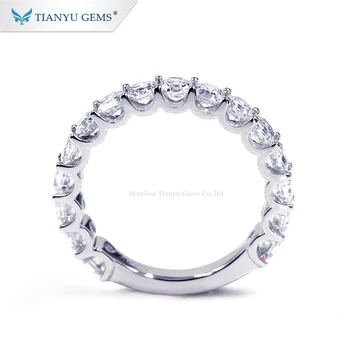 Tianyu Gems Customized 14K Gram Gold 3x3mm Asscher Cut Moissanite Diamond Rings Jewelry Price
