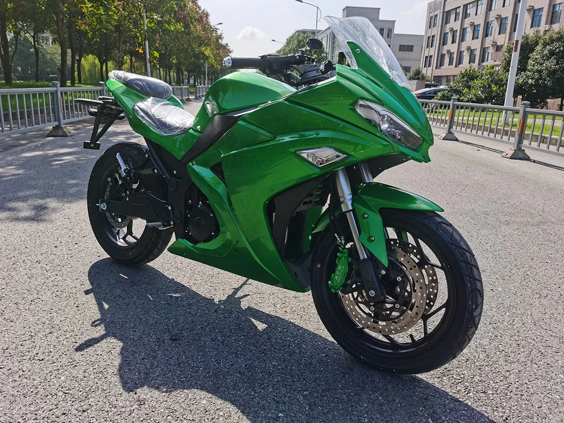 High Performance Matte/Glossy Green Electric Motorcycle 3000W