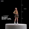 Short skirt girl-brown