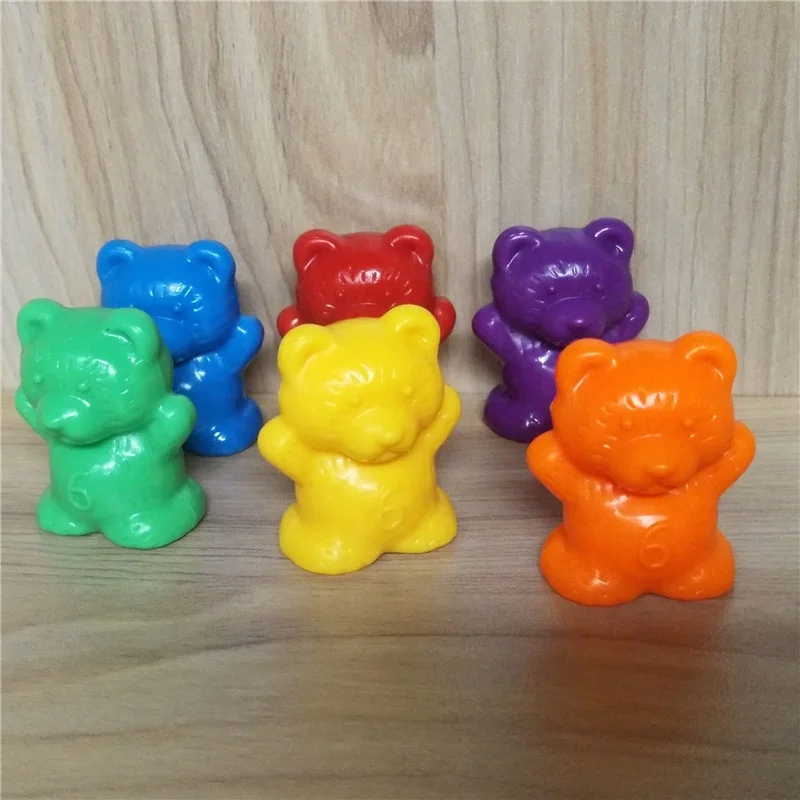 60pcs Plastic Bear Counters Education Counting & Sorting Toys Mathematics