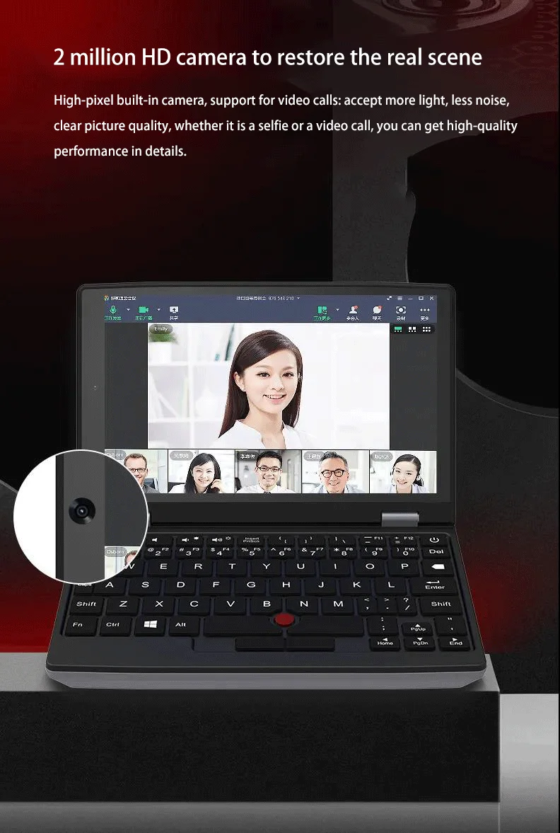 2022 Portable Mini Laptop Wins 11 7 Inch Touch Screen office Notebook J4105 12GB+1TB Pocket Netbook Win10 Micro Computer