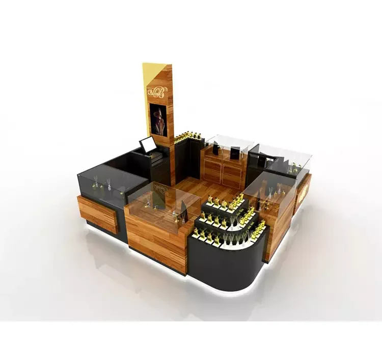 Mall High End Cosmetics Display Design Kiosk Commercial Perfume Booth Inside Shopping