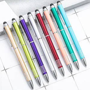 Creative Slim Spot Multi Color Stylus Metal Ballpoint Pen With Laser Engraving Custom Logo Wholesales Mobile Phone Computer